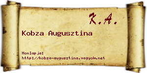 Kobza Augusztina névjegykártya