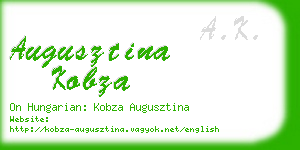 augusztina kobza business card